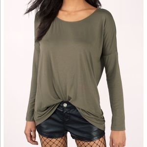 Long sleeve olive shirt